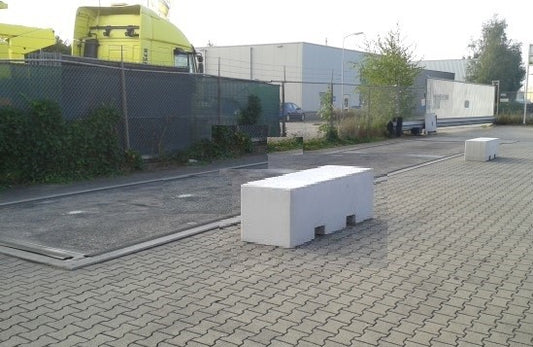 Heftrucksleuven voor betonblok mallen